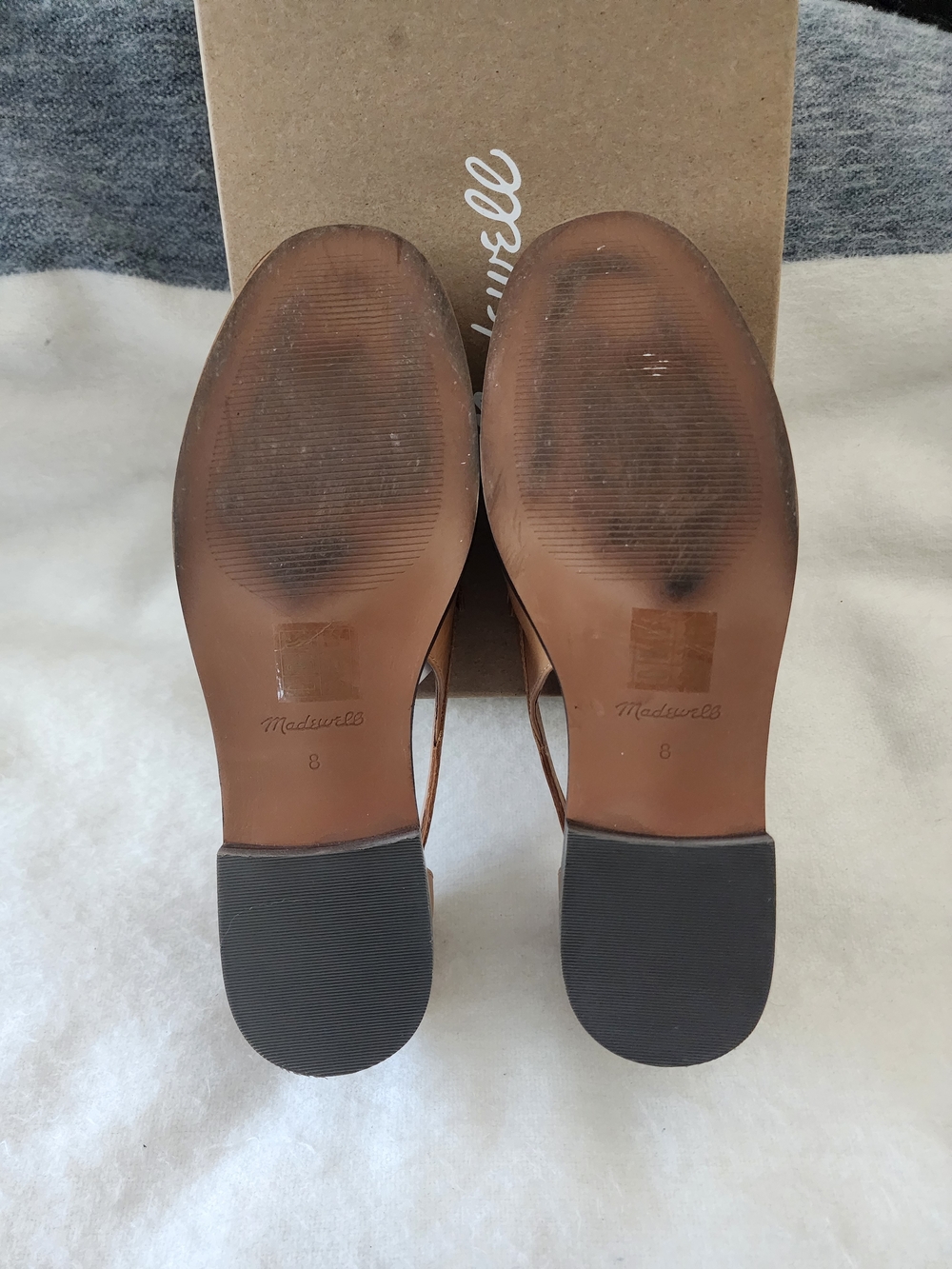 Madewell Cutout Loafers In Vachetta Leather Size 8, Style NK672 - Picture 6 of 15